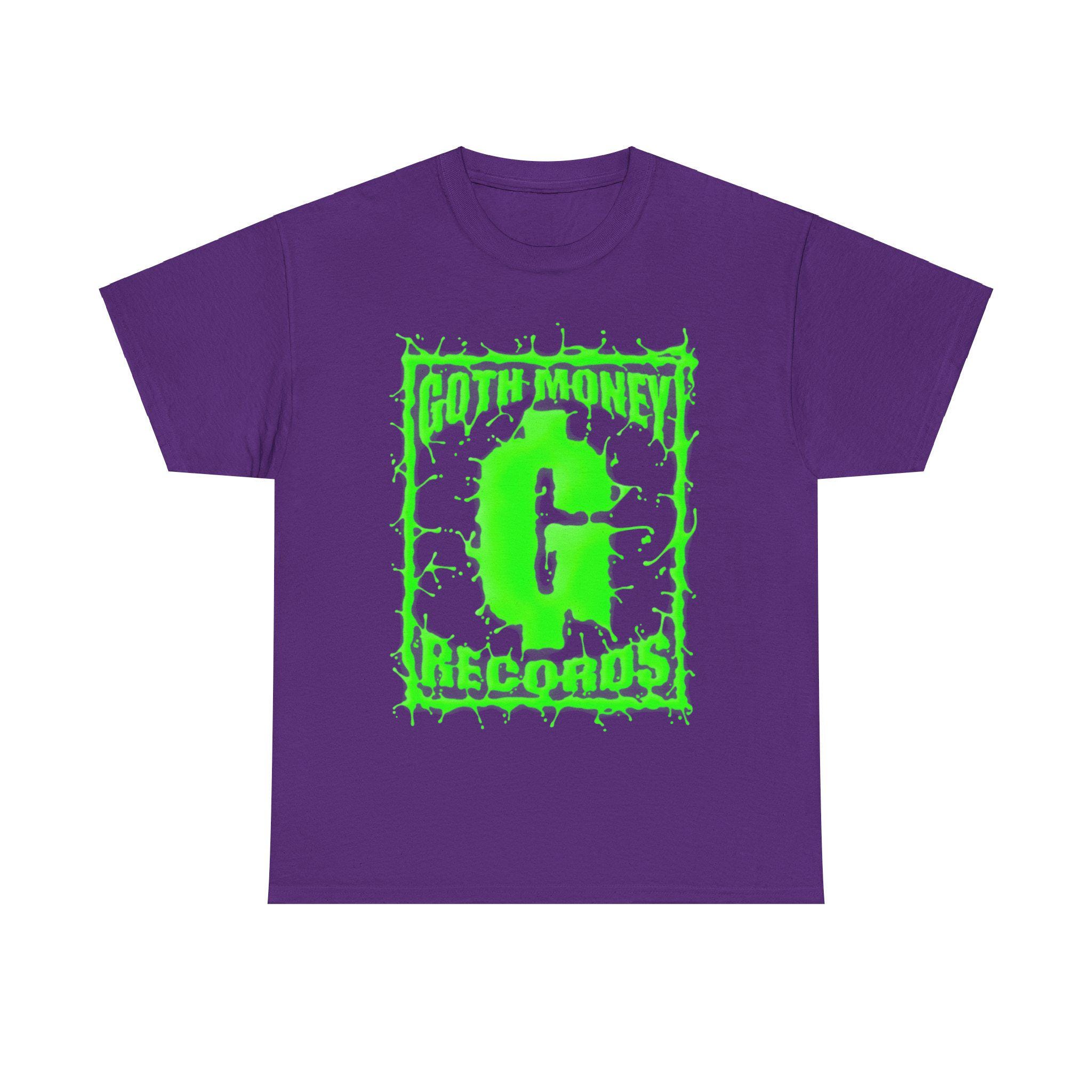 Goth Money Records - Green Splatter Tee - Goth Money Wear Merch