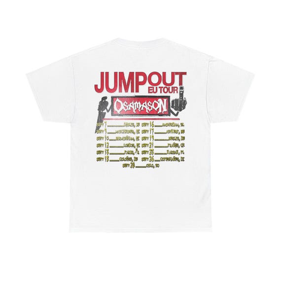 bazo1199 Osamason Jumpout ホワイトのみ1つ Osamason Psykotic 25 Jumpout Rabbit EU T-shirt Tee Album Tour