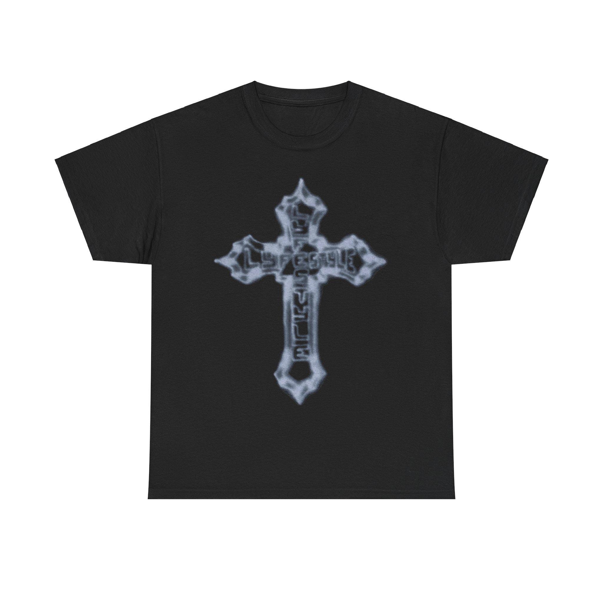ミュージシャン HYSFORM EMBLEM L/S T-SHIRTS Yeat Lyfestyle Cross Tee Album Merch Koszulki - Wszystkie