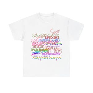 Camisetas de la gira del álbum "Che Romani Sayso Says Tee" (todos los colores y tallas)