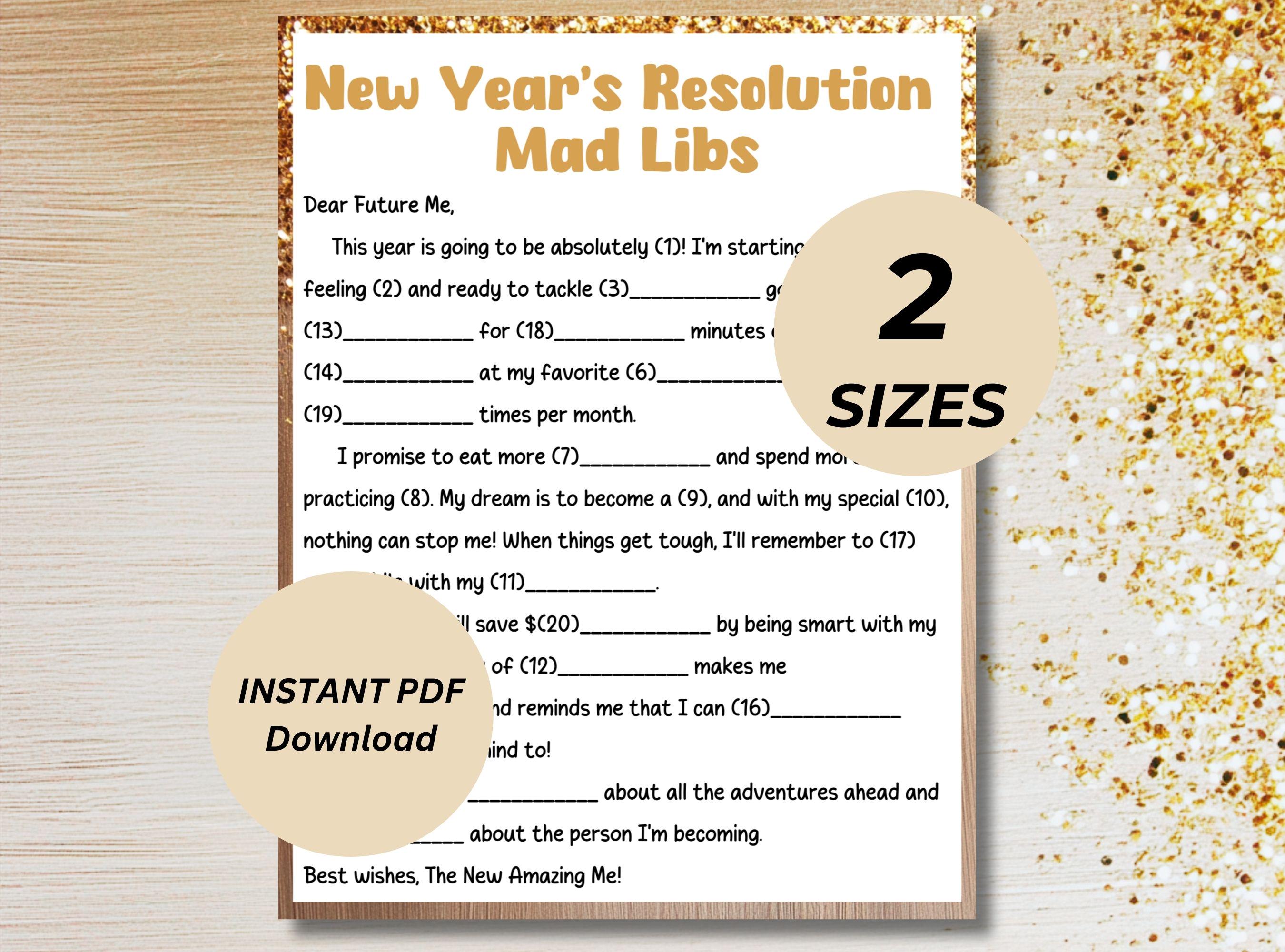 new year resolutions pdf - etsy
