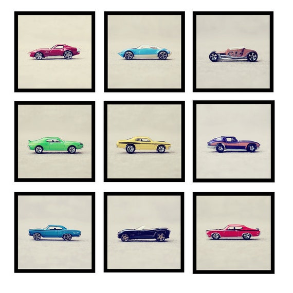 Boys Hot Wheels And Matchbox Cars Nursery And Bedroom Home Decor Photo Vroom Vroom Nine Square Fine Art Photography Prints