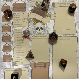 Stylized DND Character Sheets, Dungeons and dragons character sheets, custom character sheets for dnd
