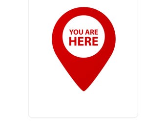 You Are Here Vinyl Sticker - Hiking, Campers, Explorers