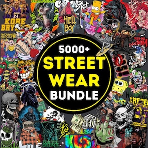 5000+ Latest Streetwear Bundle |PNG,AI,SVG| Tshirt Bundle | T-Shirt Print Design | Hip Hop T-Shirt | Pop Culture | T-Shirt Pod Design