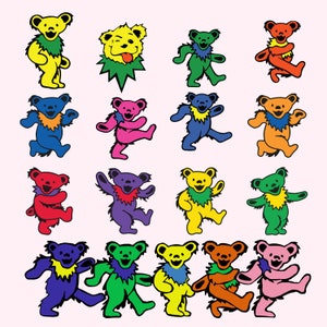 Dancing Bears SVG, Bears png, dxf, pdf, Dancing Bears Vector, Download digital, Vector, Bear Dancing SVG, Grateful Dead SVG Bundle