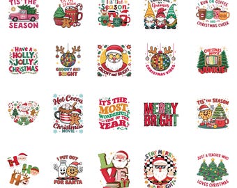 Christmas Bundle Png, Merry Christmas Png, Christmas Png, Western PNG, Santa Claus PNG, Bundle Png, Sublimation Designs, Digital Download
