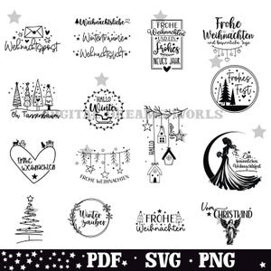 Christmas plotter file, Merry Christmas svg, German Christmas sayings, Christmas laser file, Winter magic, Winter svg