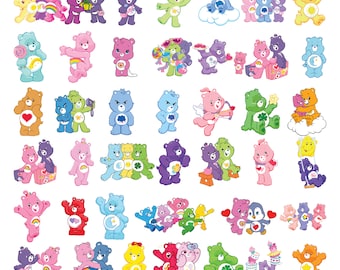 Care Bears Belly Badges svg, Care Bear SVG Bundle, Care Bears Png, Care Bear Font, Care Bears huge svg Bundle, Cricut Silhouette Cameo Care