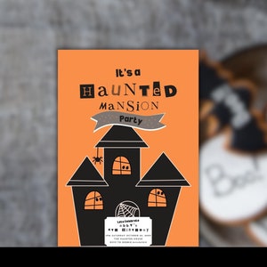 Haunted Mansion4th BirthdayHaunted House Halloween Costume Party InvitationPrintable Halloween Party InviteInstant DownloadFourth