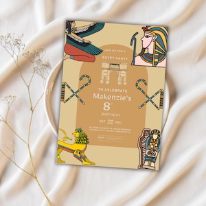 Editable Egyptian Party invitation templateEgyptian Themed birthday party inviteUnlock the Mystery of Ancient Egypt party 8th Birthday