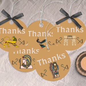 Egypt Thank You TagsEgyptian Birthday PartyAdventure Birthday PartyPrintable TagsInstant DownloadDIY Printable Decorations