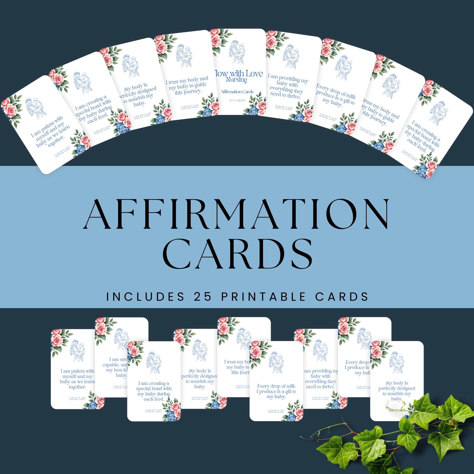 Feeding Message Breastfeeding Affirmation Cards Instant Download Positive Nursing ...