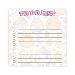 May include: A to-do list with a cute fall theme. The background features pumpkins, hats, and other fall-themed illustrations. The list has 12 blank lines for writing tasks.