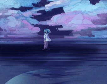 poolside vision - 11x17'' print