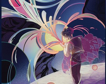 catch a falling star - 8x24'' art print