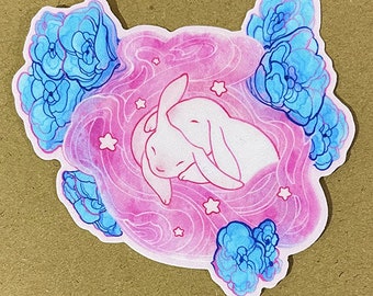 dreaming bunnies - sticker