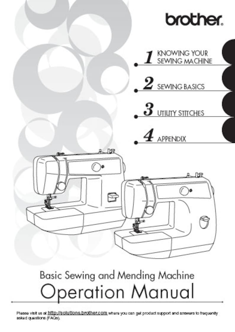 BROTHER LS-2125I Sewing Machine Owner's Manual Download - Etsy UK