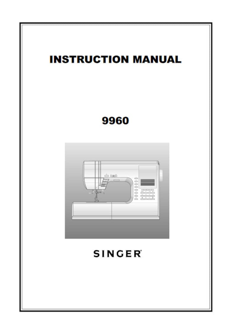 SINGER 9960 Sewing Machine Owner
