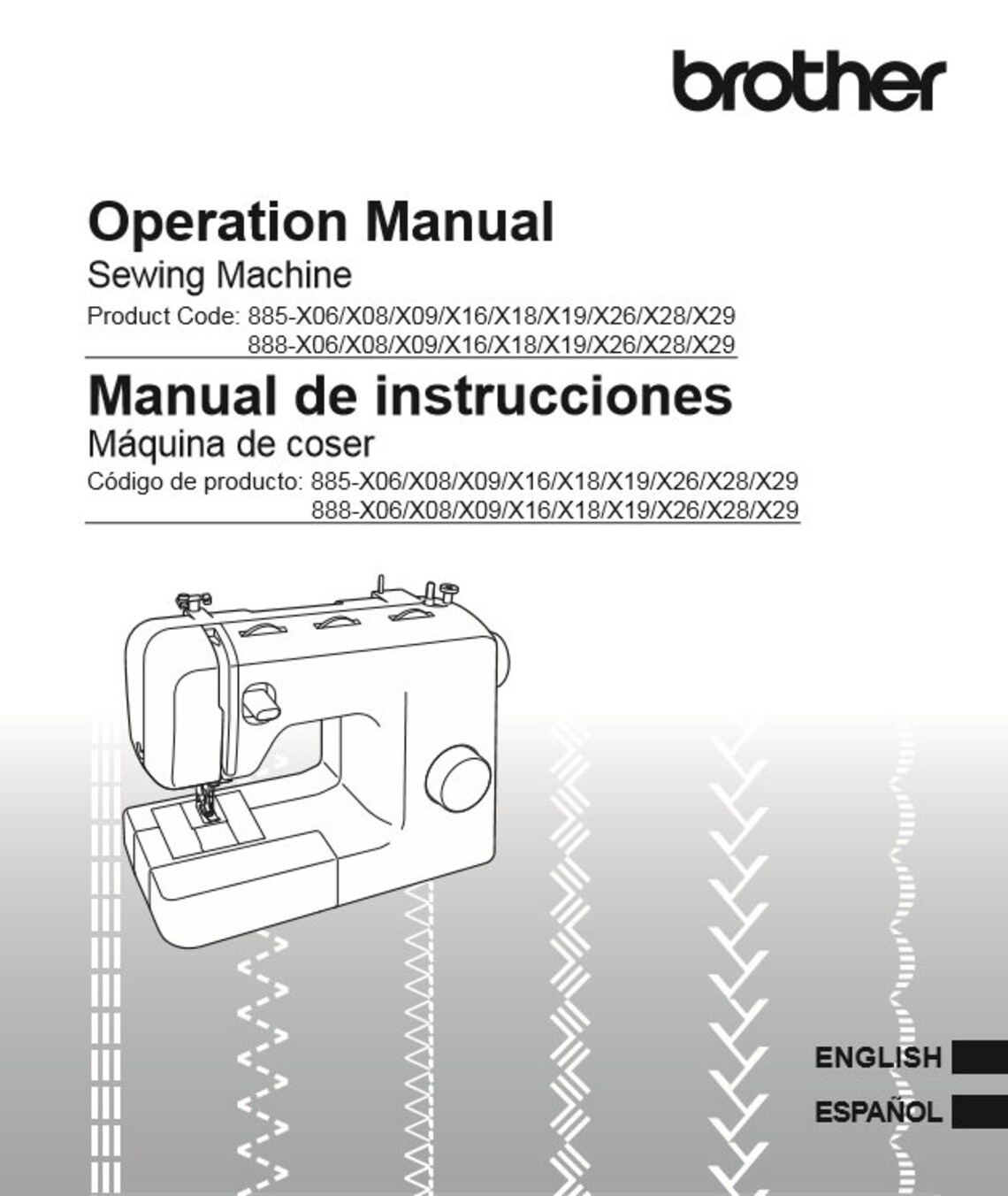 BROTHER LX2763 Sewing Machine Owner's Manual Download - Etsy