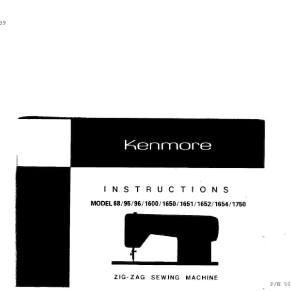 Vintage KENMORE SEARS  68 95 96 1600 1650 1651 1652 1654 1750 PDF Manual download