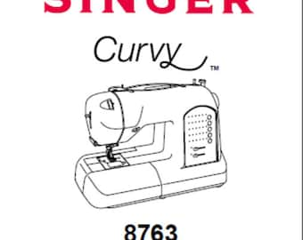 SINGER 8763 Curvy sewing machine owner's manual guide download