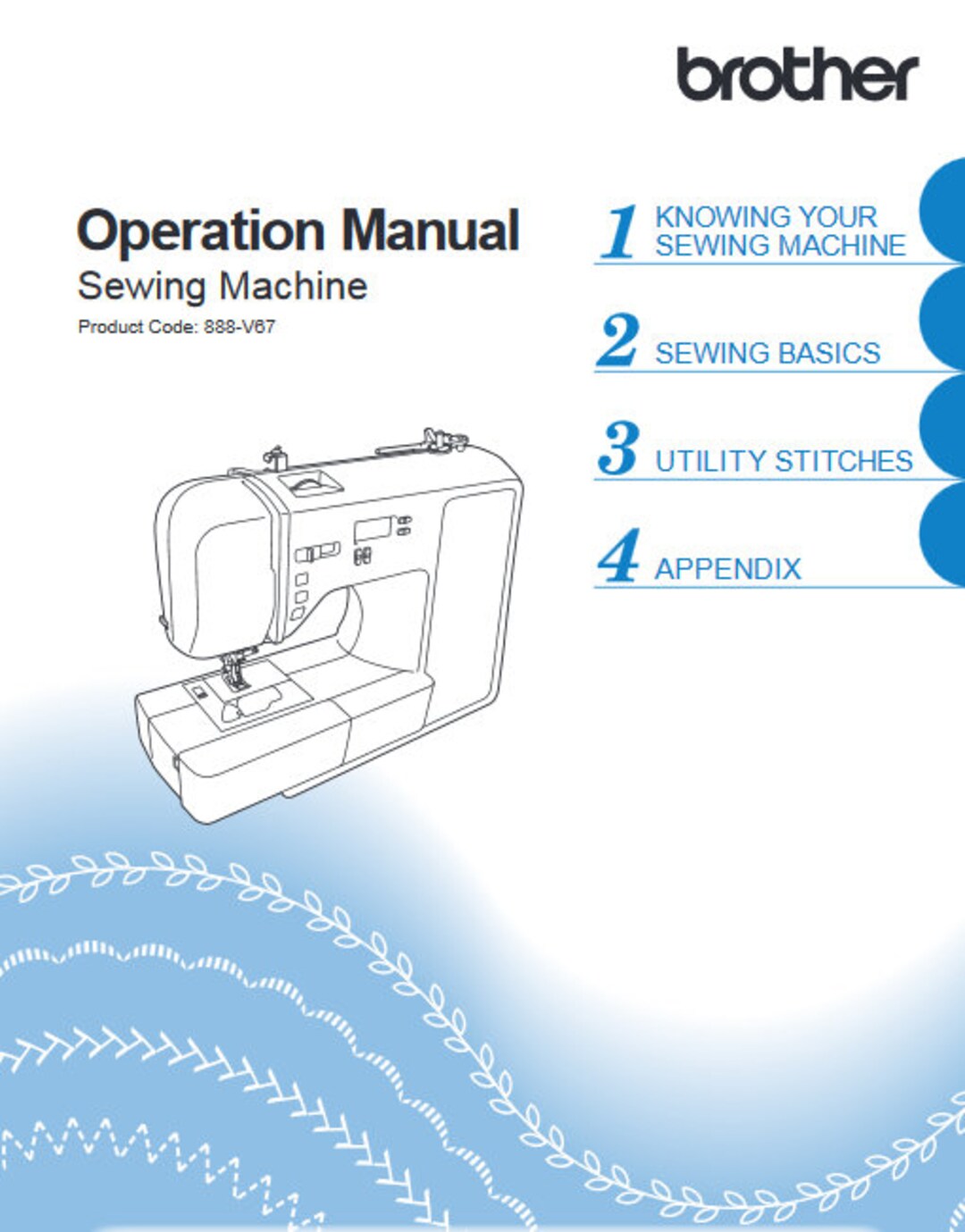 BROTHER CE8100 Sewing Machine Owner