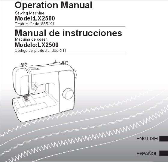 Brother Lx 2500 Pdf Sewing Machine Owner S Manual Download Etsy