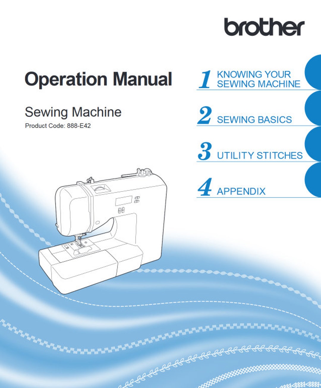 BROTHER XR3340 Sewing Machine Owner
