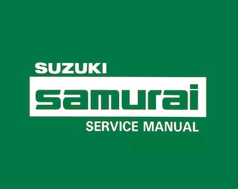 Genuine Suzuki Samurai Factory Service and repair Manual 1986 1987 & 1988 on CD