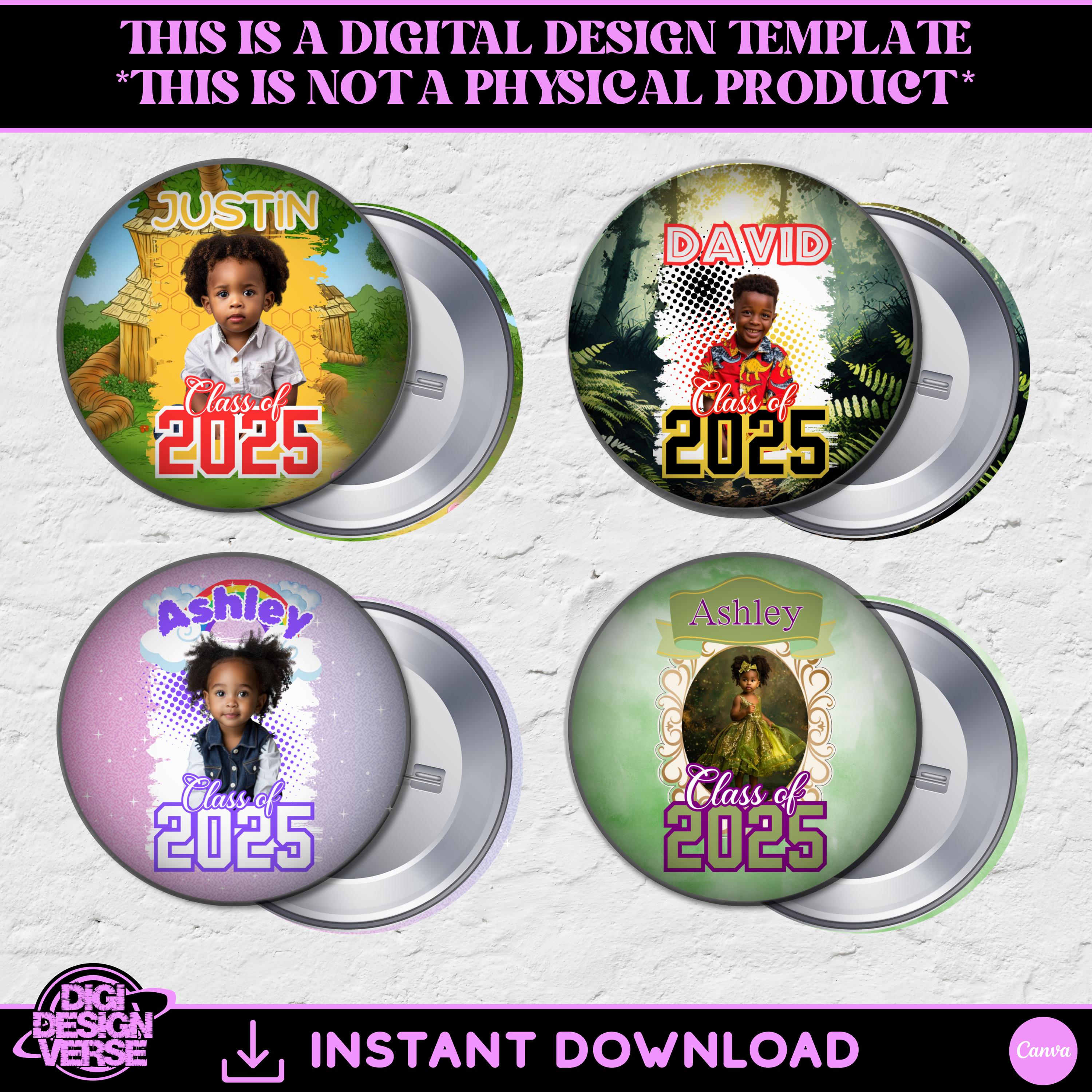 Graduation Button Templates - Etsy