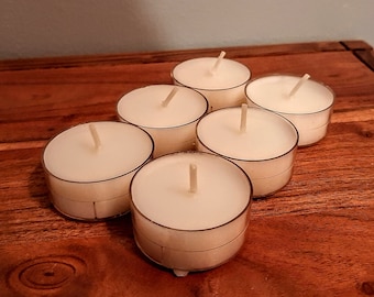 Scented Soy Tea Light Candles -  Set of Six Tea Light Candles  -  Wonderfully Scented  - Soy Wax Candles