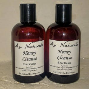 ALL NATURAL SKINCARE  Honey Cleanse   Facial Cleanser   - Face Wash  -  Honey Glycerin & Castille