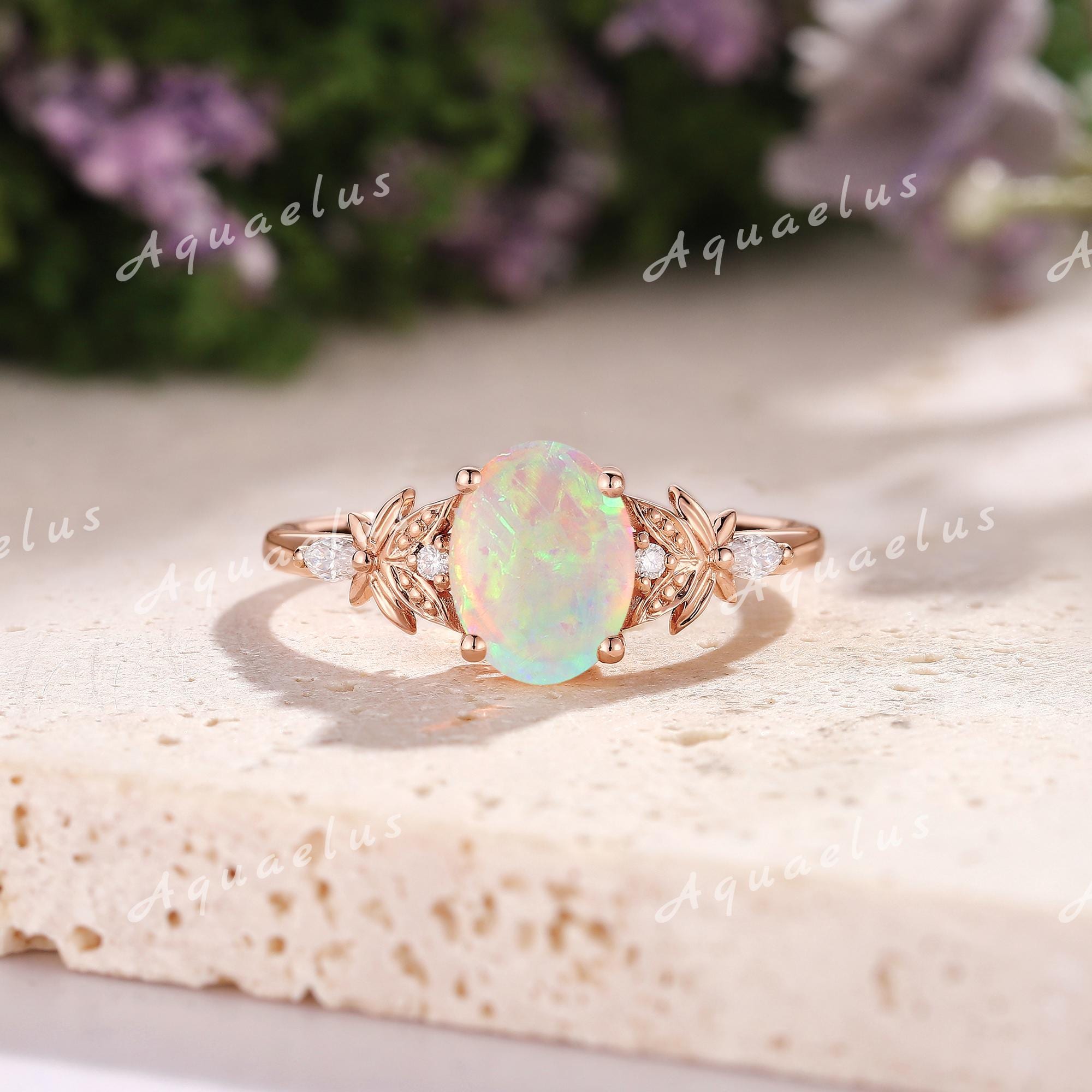 Opal Engagement Rings Butterfly Australia