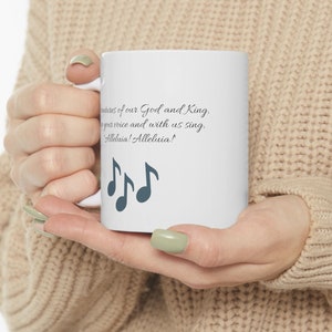 Christian Hymn Mug - All Creatures of our God and King, Faith-inspired Cup