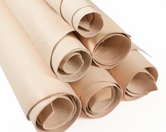 Veg Tan Leather Hides for Craft | Tooling Leather | 2-3 oz to 8-9 oz Full Grain Cowhide Leather