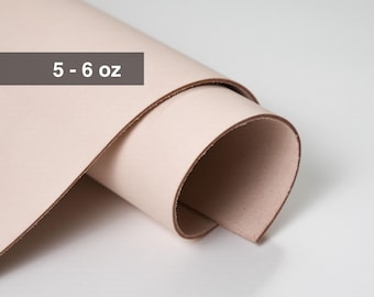 Veg Tanned Leather Sheets 5-6 oz | Tooling Leather | Full Grain Cowhide Leather for Crafting