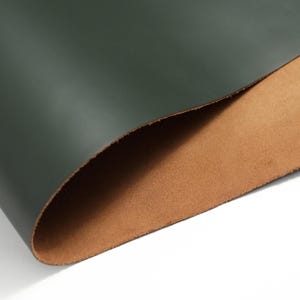 Premium Italian Leather Sheets | Cowhide Leather Pieces | Crafting Leather | Pigmented Leather | 4.5-5 oz, Green