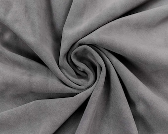 Italian Suede Leather Sheet | Gray Cowhide Leather for Crafting (3-3.5 oz)
