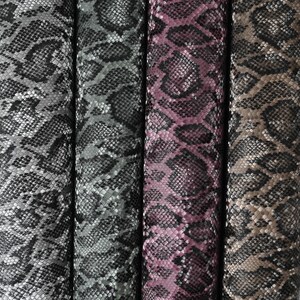 Python Print Leather Sheets | Snakeskin Print Cowhide | Leather Pieces | Crafting Leather | Exotic Print Leather | Satin Finish | 2.5-3 oz