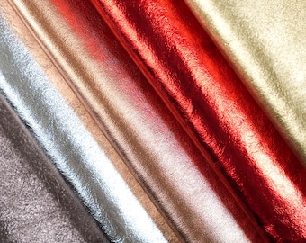 Metallic Leather Sheets | Italian Cowhide Leather for Crafts, Accessories, Jewelry | 2.5-3 oz, Various Colors