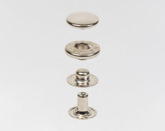 Segma Snaps | Snap Button | Snap Fastener | Leather Hardware | Leather Craft Supplies | Hasi Hato Hardware | 10 sets, Nickel Plated