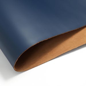 Premium Italian Leather Sheets | Cowhide Leather Pieces | Crafting Leather | Pigmented Leather | 4.5-5 oz, Navy Blue