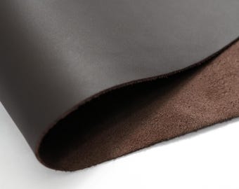 Italian Leather Sheets | Top Grain Leather Pieces | Premium Cowhide Leather for Crafting Bags, Wallets, Leather goods | 4.5-5 oz | Brown