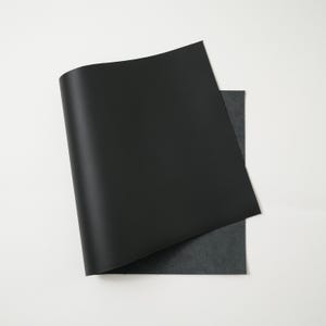 Italian Leather Sheets | Top Grain Leather Pieces | Premium Cowhide Leather for Crafting Bags, Wallets, Leather Goods | 4.5-5 oz | Black
