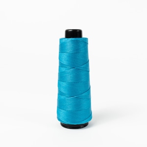 MBT Waxed Thread | Hand Stitching Waxed Thread | Leathercraft Supplies | 220 yard Spool | Cyan