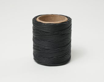 Waxed Thread | Braided Waxed Cord | Maine Thread | 70 Yard Spool | Black