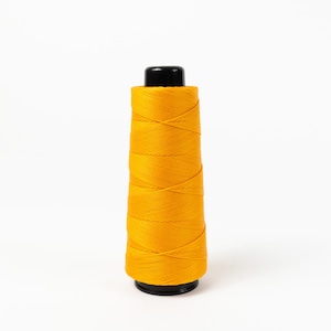 MBT Waxed Thread | Hand Stitching Waxed Thread | Leathercraft Supplies | 220 yard Spool | Deep Saffron