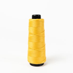 MBT Waxed Thread | Hand Stitching Waxed Thread | Leathercraft Supplies | 220 yard Spool | Yellow Orange