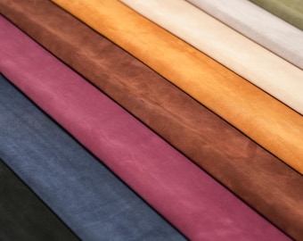 Cowhide Suede Leather Sheets | Suede Leather Hides | Leather for Crafting |  3.5-4 oz | Various Colors